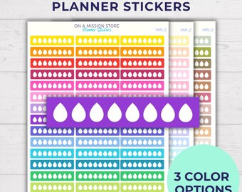 Water Tracker Planner Sticker: Tägliche Trinkgewohnheit