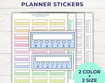 Habit Tracker Planner Stickers: Goal Tracking, Removable Matte