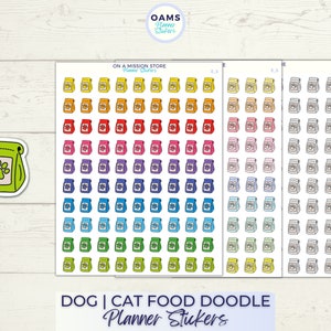 Autocollants pour animaux de compagnie, autocollant pour chien, autocollant de maman de chien, autocollant de maman de chat, nourriture pour chiens, nourriture pour chats, amoureux des animaux de compagnie, autocollants de rappel, autocollant de calendrier, Labradoodle