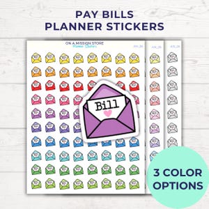Pay Bills Aufkleber, Monatliche Rechnungen, Budget Aufkleber, Geld Aufkleber, Alltags-Planer Aufkleber