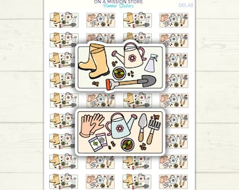 Gardening Planner Stickers: Plant Care, Yard Work