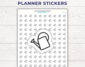 Watering Can Icon Stickers: Plant Care Planner, Gardening Chores