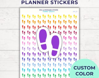 Stickers wandelstappenplanner: fitnesstracker, aangepaste kleur