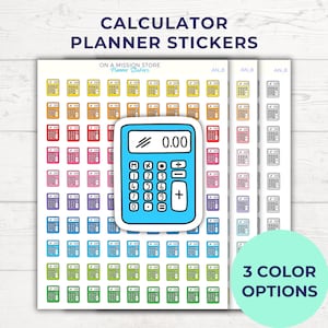 Stickers calculatrice, Stickers budget, Stickers argent, Stickers finances, Comptable, Planification financière, Business Planner