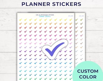 Adesivos com ícones de visto para planejamento – Bullet Journal, rastreador de hábitos