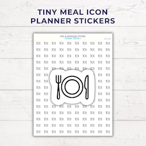 Stickers maaltijdplanner, maaltijdvoorbereiding, kookstickers, maaltijdplan, maaltijdplanning, kleine sticker, minimale stickers, ministickers
