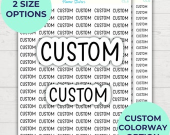 Custom Text Planner Stickers: Personalized Word Stickers