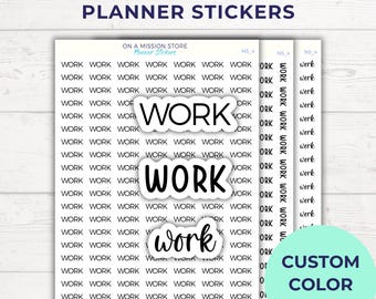 Work Script Planner Stickers, Functional Labels, Schedule Stickers, Custom Color Option