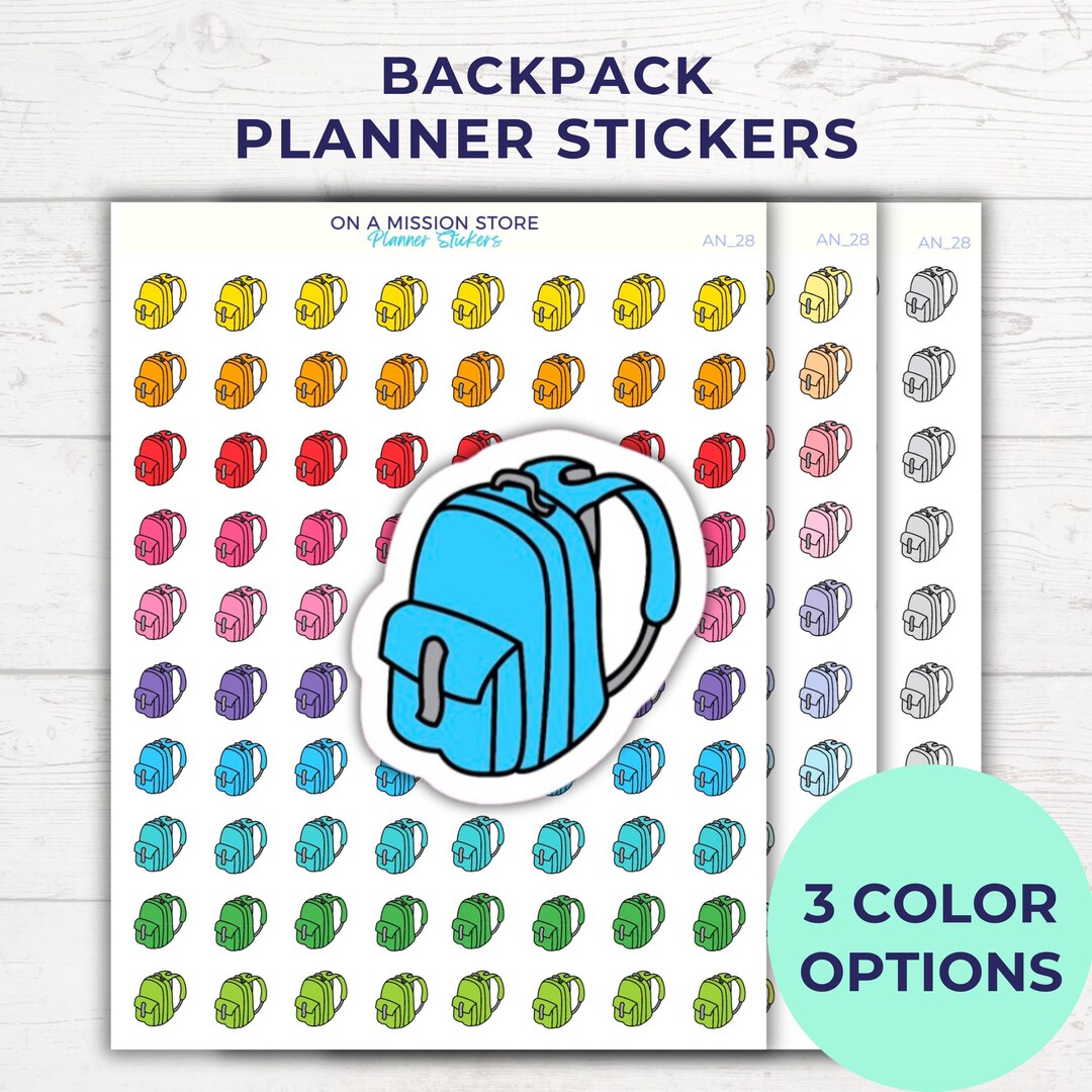 Backpack Stickers, School Stickers, Student Stickers, School Bag ...