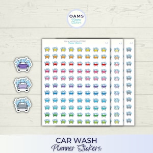 Adesivos para lavagem de carros, adesivos para carros, adesivos para transporte, adesivos para tarefas, adesivos para planejador funcional, adesivos para lembretes, adesivos para calendário