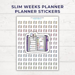 Stickers voor slanke weken, stickers voor planningstijd, tijd voor planning, tijd om te plannen, dagelijks dragen, stickervel planner
