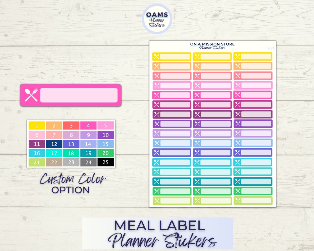 Meal Stickers, Meal Planner, Meal Planning, Meal Plan, Calendar ...