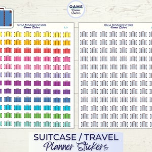 Autocollants de voyage, autocollant de bagage, planificateur de voyage, cadeau de voyage, autocollants de valise, autocollants de scrapbook, autocollants de calendrier minuscules, rappel