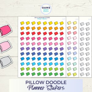 Kussenstickers, stickers voor verschoningsbladen, stickers voor beddengoed, schattige klusjesstickers, kalenderstickers, stickers voor functionele planners