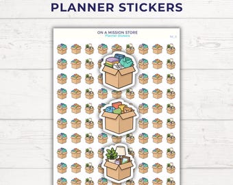 Pegatinas planificadoras con iconos para ordenar / Hoja de tareas funcionales para la organización del hogar