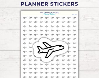 Tiny Airplane Planner Stickers: Travel or Work Journal Accessories