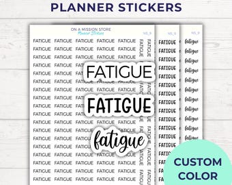 Fatigue Script Planner Stickers, Mental Health Wellness Labels