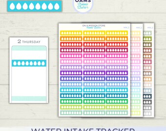 Wasser-Tracker-Aufkleber, Habit-Tracker-Aufkleber, Hydrat-Aufkleber, Hydrat-Aufkleber, Planer-Aufkleber, Funktionsaufkleber, Gesundheitsaufkleber