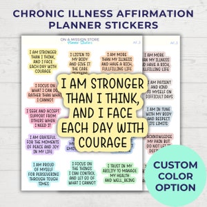 Chronische Illness Affirmation Planner Stickers, Positive Affirmationen, Heilungsreise, Vision Board, psychische Gesundheit, Autoimmunkrankheit