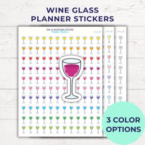 Stickers wijnglasplanner, stickers voor datum en nacht, wijnliefhebbers, drinkstickers, stickers kalenderherinnering