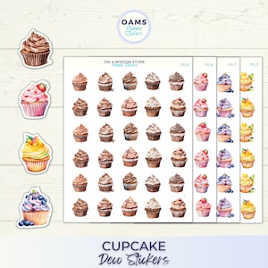 Pegatinas Cupcakes, Pegatinas Fresas, Pegatinas Arándanos, Pegatinas Chocolate, Mango, Pegatinas Frutas, Pegatinas Postres, Pastel, Pegatinas Deco