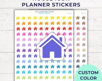 Stickers maison icônes pour agenda : nettoyage et tâches ménagères