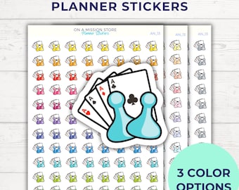 Spielabend Sticker: Familienspaß, Karten & Brettspiele