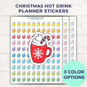Stickers café de Noël, journal café, cadeau pour amateur de café, Stickers automne douillet, stickers agenda