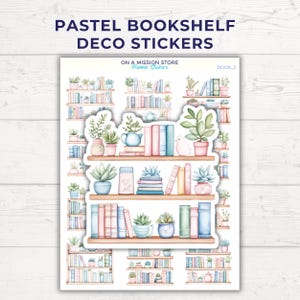 Feuille d'autocollants pastel pour étagère, amoureux des livres, L'heure de la lecture, autocollants déco, ambiance cosy, cadeau pour amoureux des livres