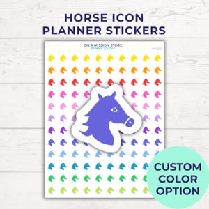 Stickervel paard pictogram planner, stickers paardrijden, paardensport, cadeau paardenliefhebber, herinneringsstickers