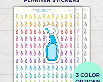 Stickers vaporisateurs pour agenda : stickers pour tâches ménagères