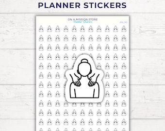 Massage Planner Stickers | Minimal Self-Care Icons for Planners & Journals