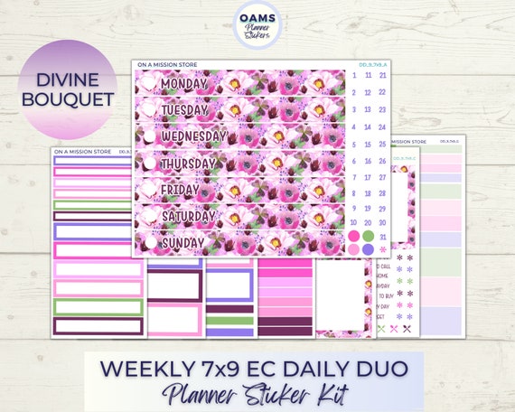 COTTAGE GARDEN 7x9 Ec Daily Duo Weekly Kit Erin Condren Daily Duo ...