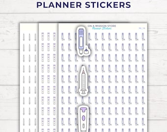 Injection Icon Planner Stickers | Pen, Auto-Injector, Syringe Icons (Weight Loss Tracker)