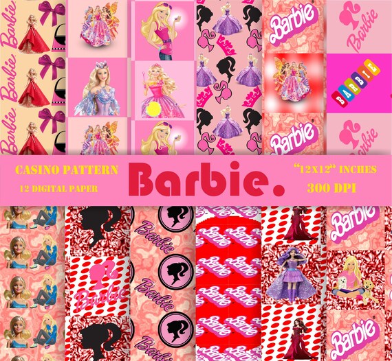 barbie scrapbook paper