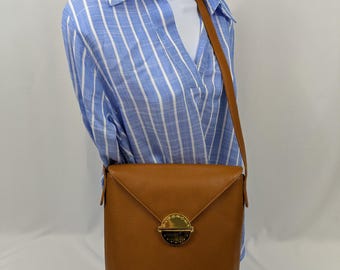 Givenchy Camel Pebble Grain Leather Two Way Shoulder Bag