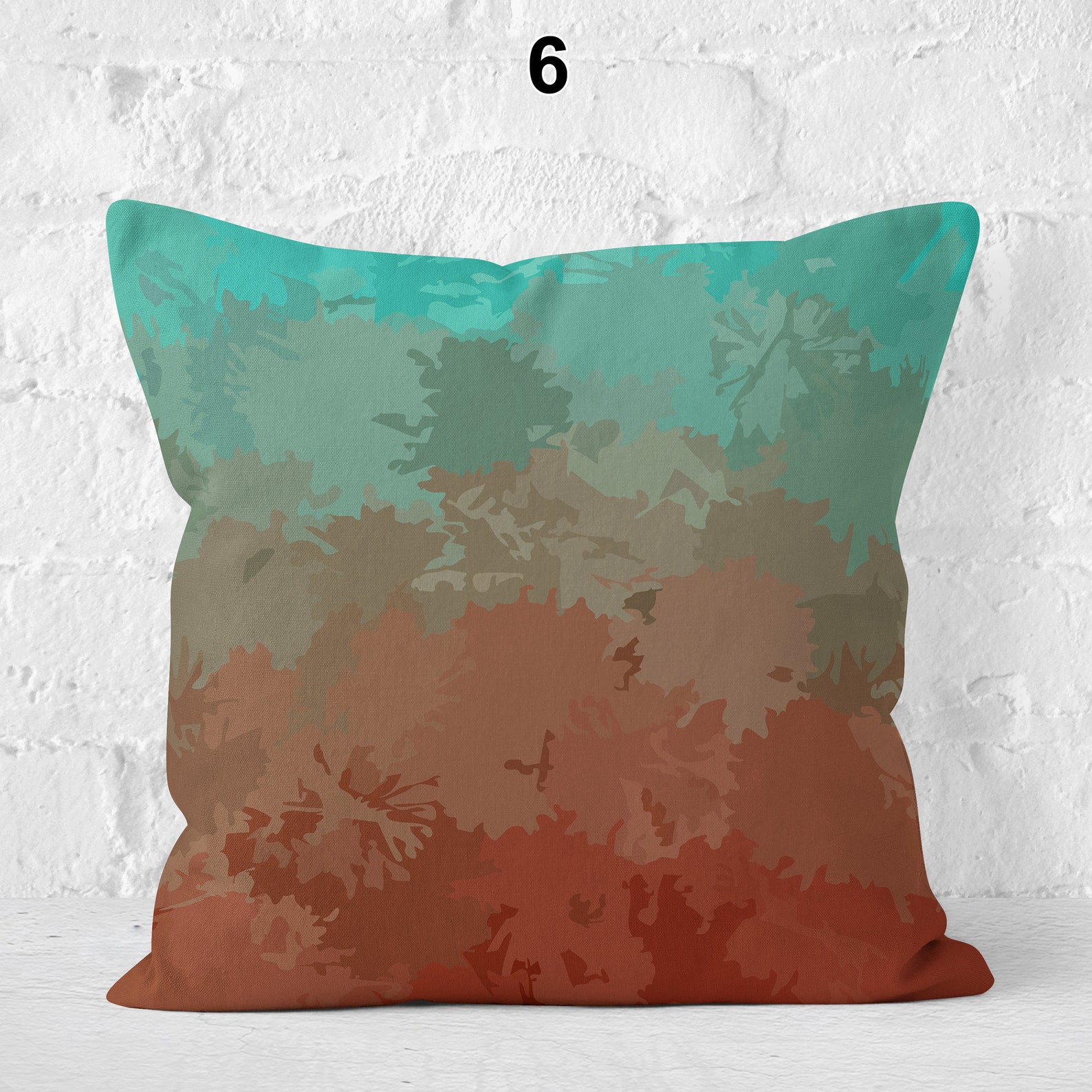 Turquoise and Brown Pillows Throw Pillows for Couch Etsy