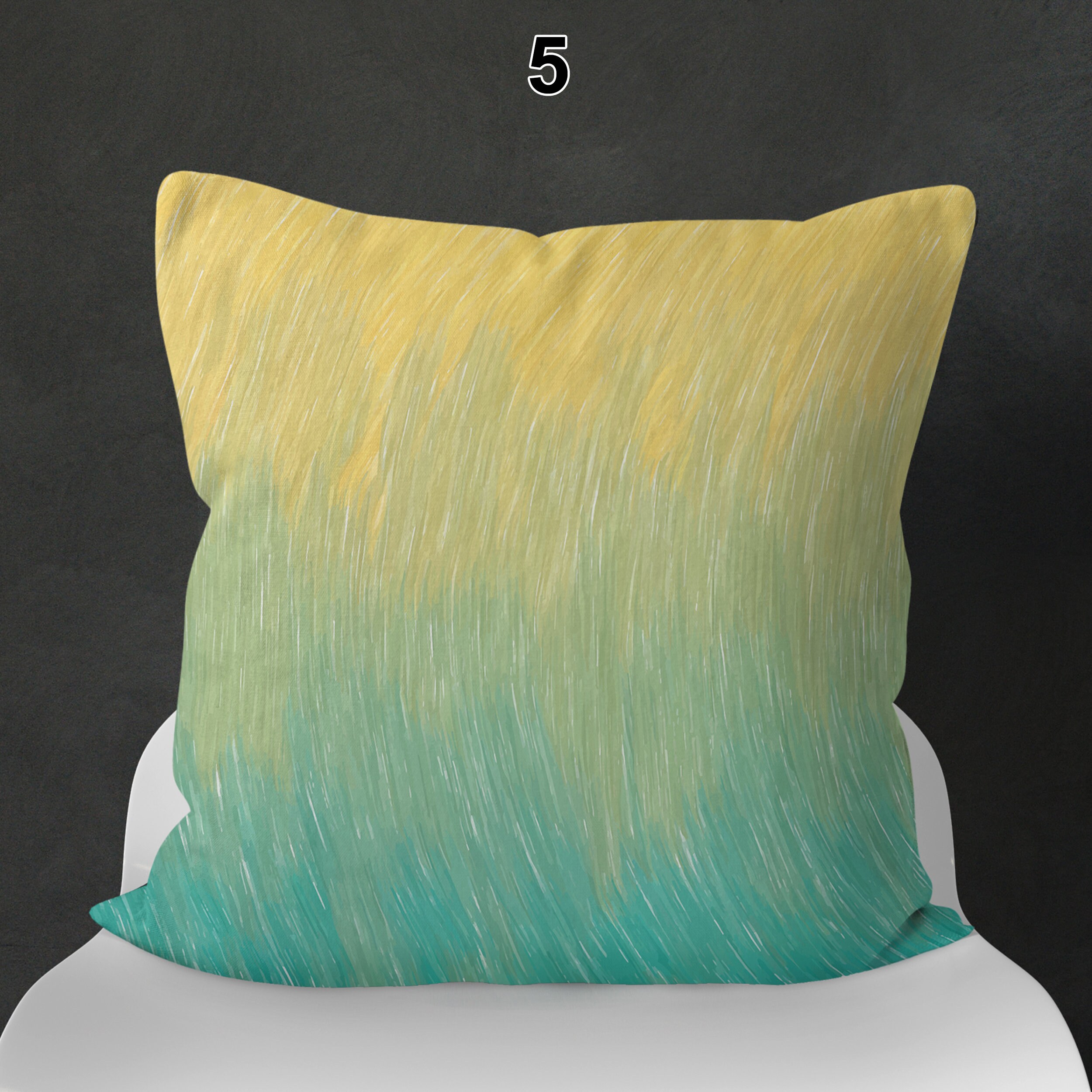 Teal and Mustard Cushion Covers Couch Pillowcases Sofa Etsy