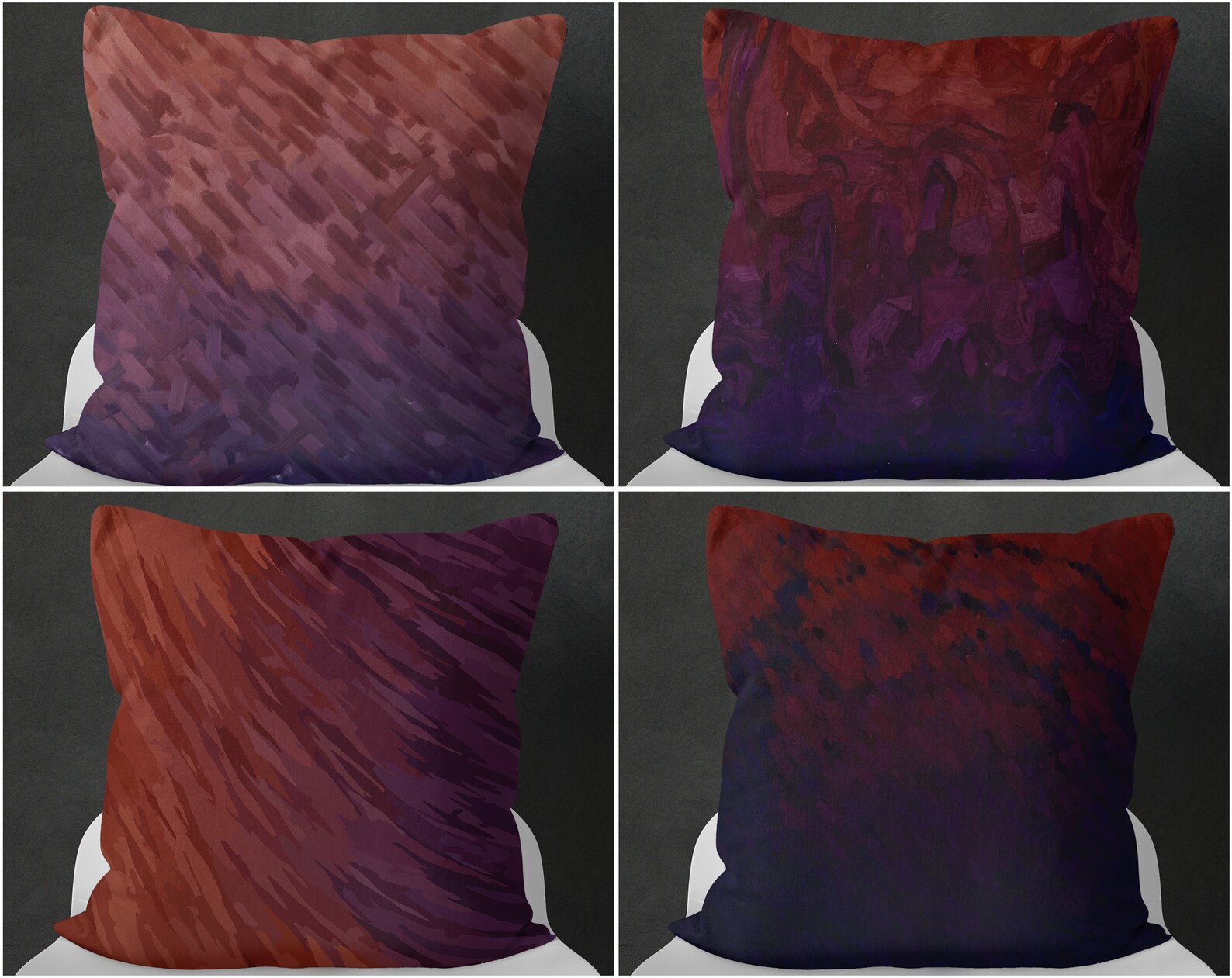 Blaue und braune Kissenbezüge Quadratische Kissenbezüge | Etsy