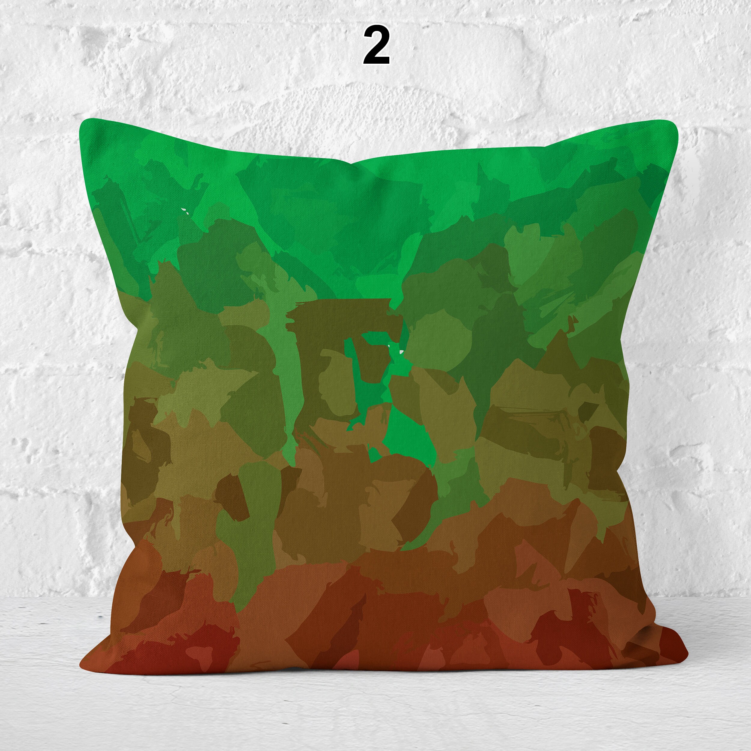 Grüne und braune Kissenbezüge mit Reißverschluss | Etsy