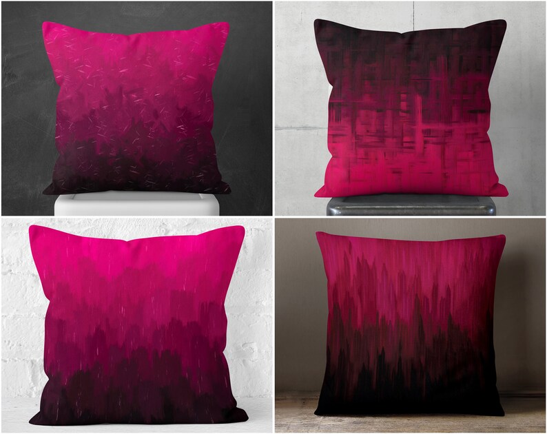 dark magenta throw pillows