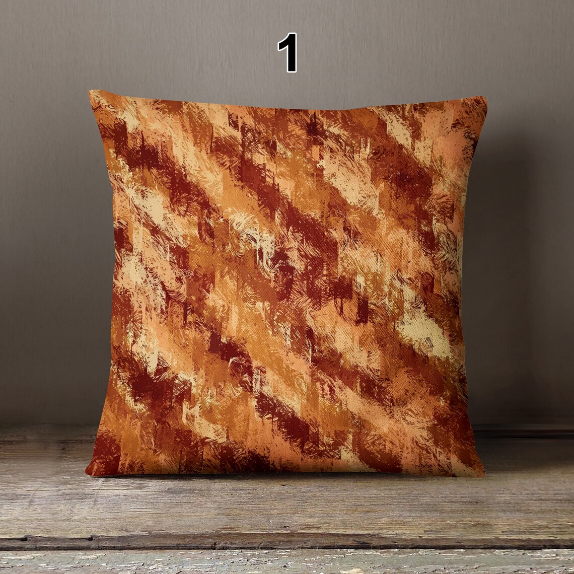 Burnt Orange Throw Pillowcases Burnt Orange Accent Pillow Etsy