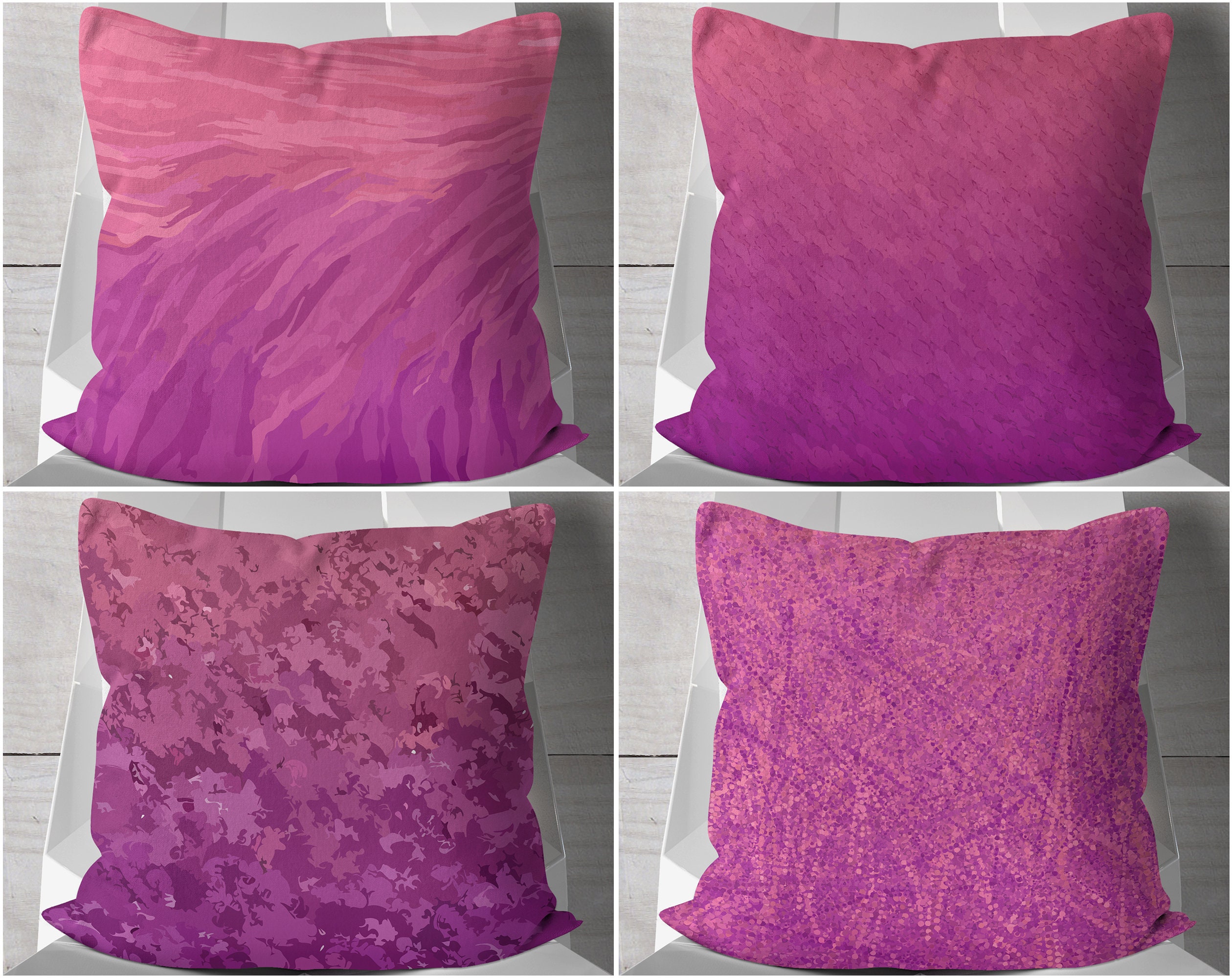 Pink and Purple Pillows Cute Decorative Pillows Accent Etsy