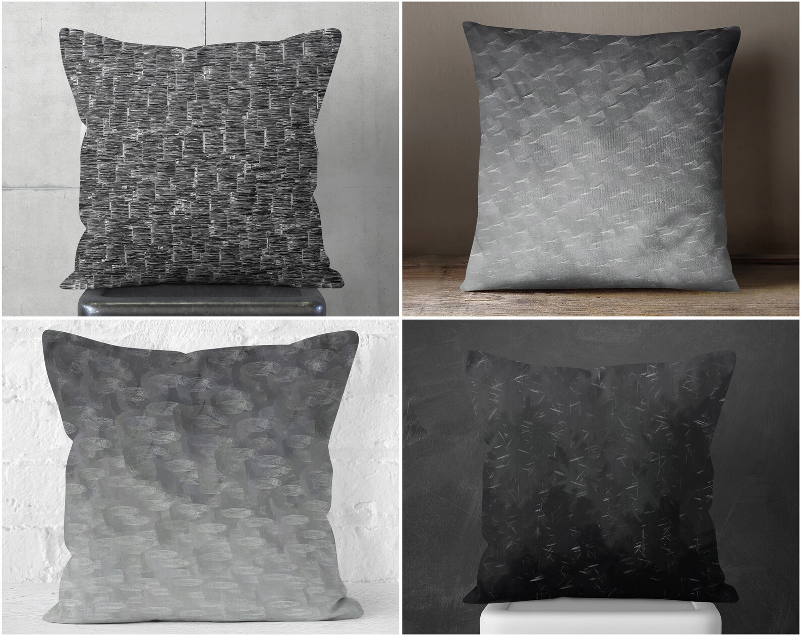 Charcoal Gray Pillowcases Charcoal Gray Throw Pillow Covers Etsy