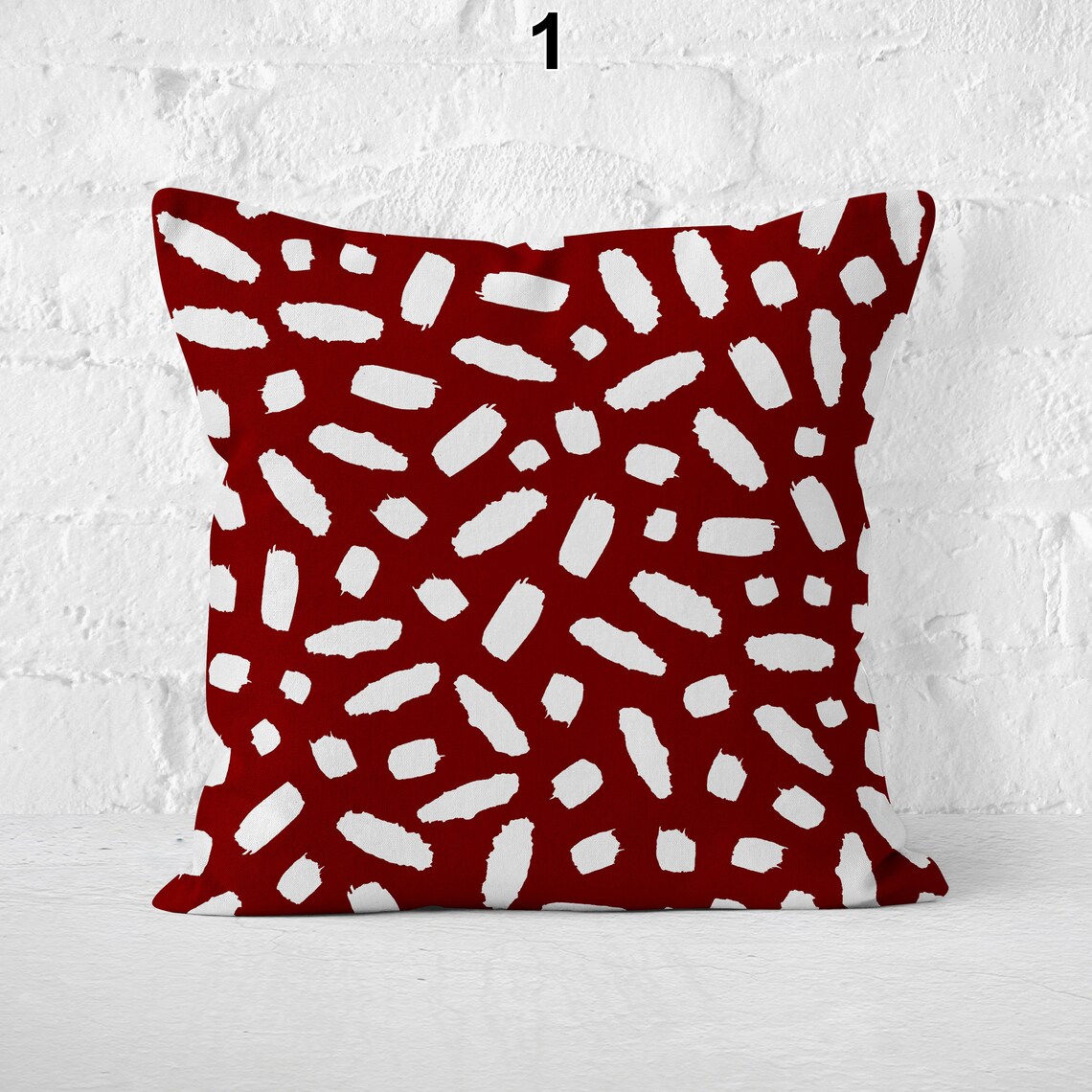 Red Decorative Pillows Dark Red Throw Pillows For Couch Etsy