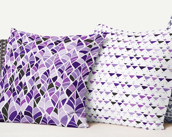 purple couch pillows