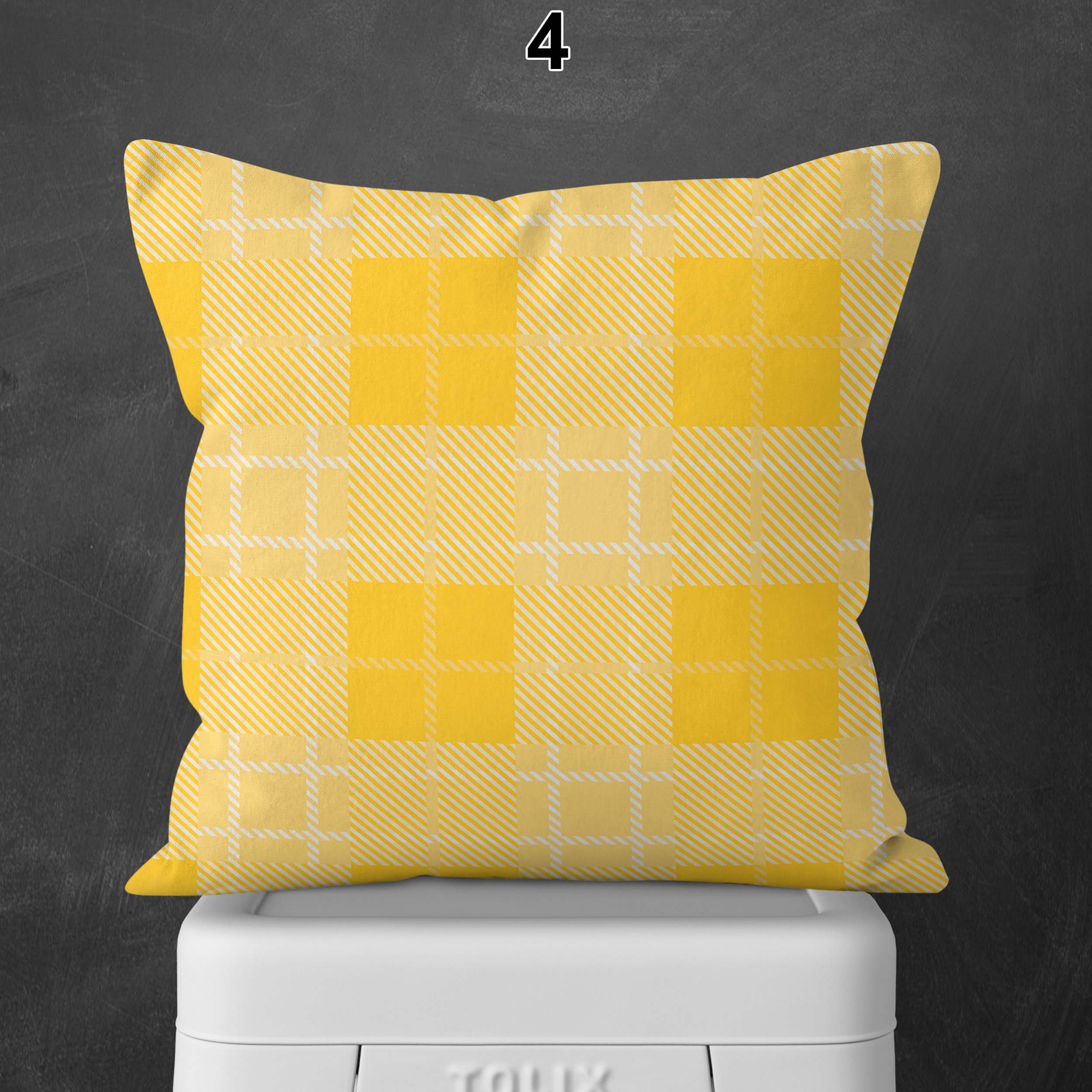 Mustard Yellow Pillow Yellow Plaid Throw Pillows Etsy