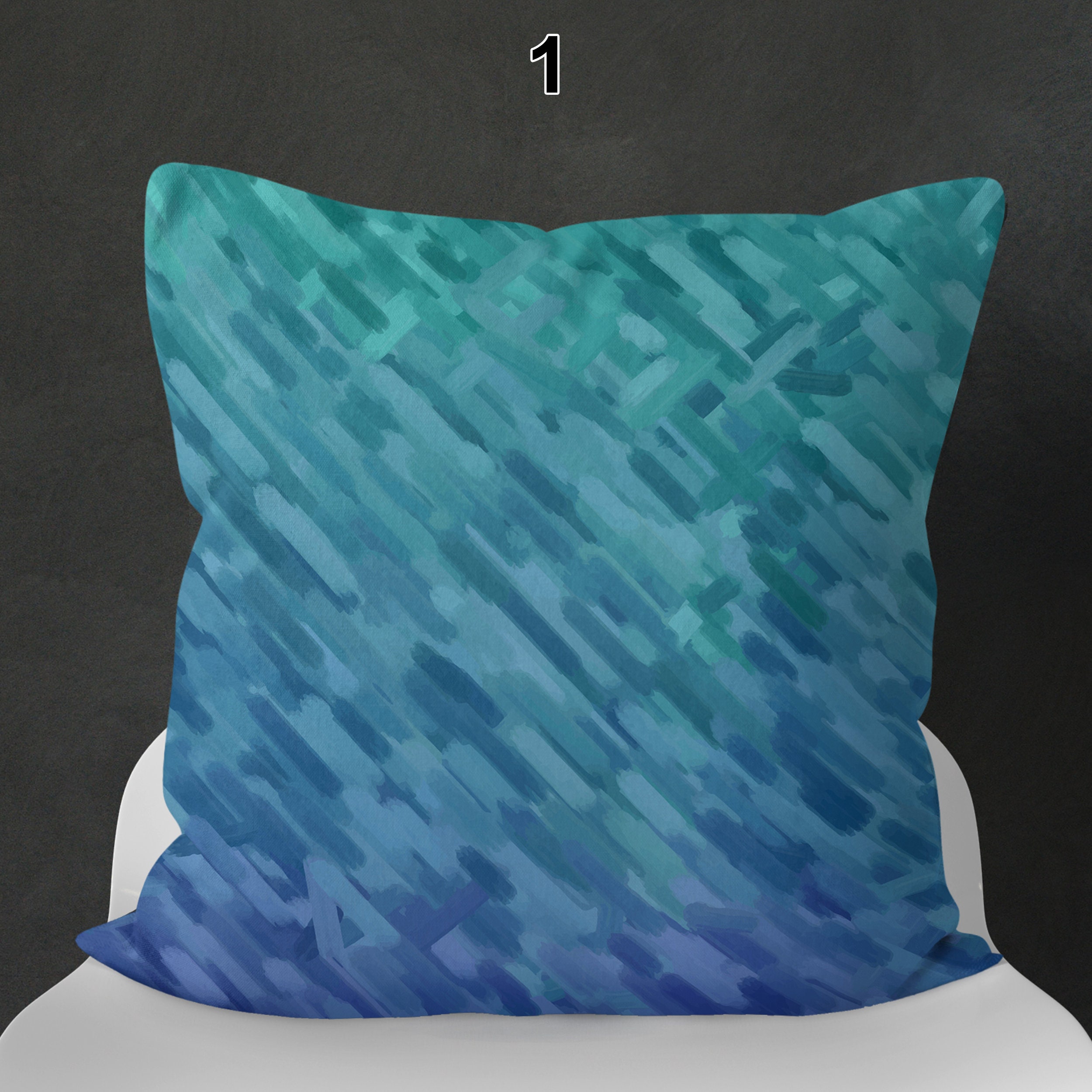 Blue and Teal Pillowcases Square Pillow Cases Best Rated Etsy