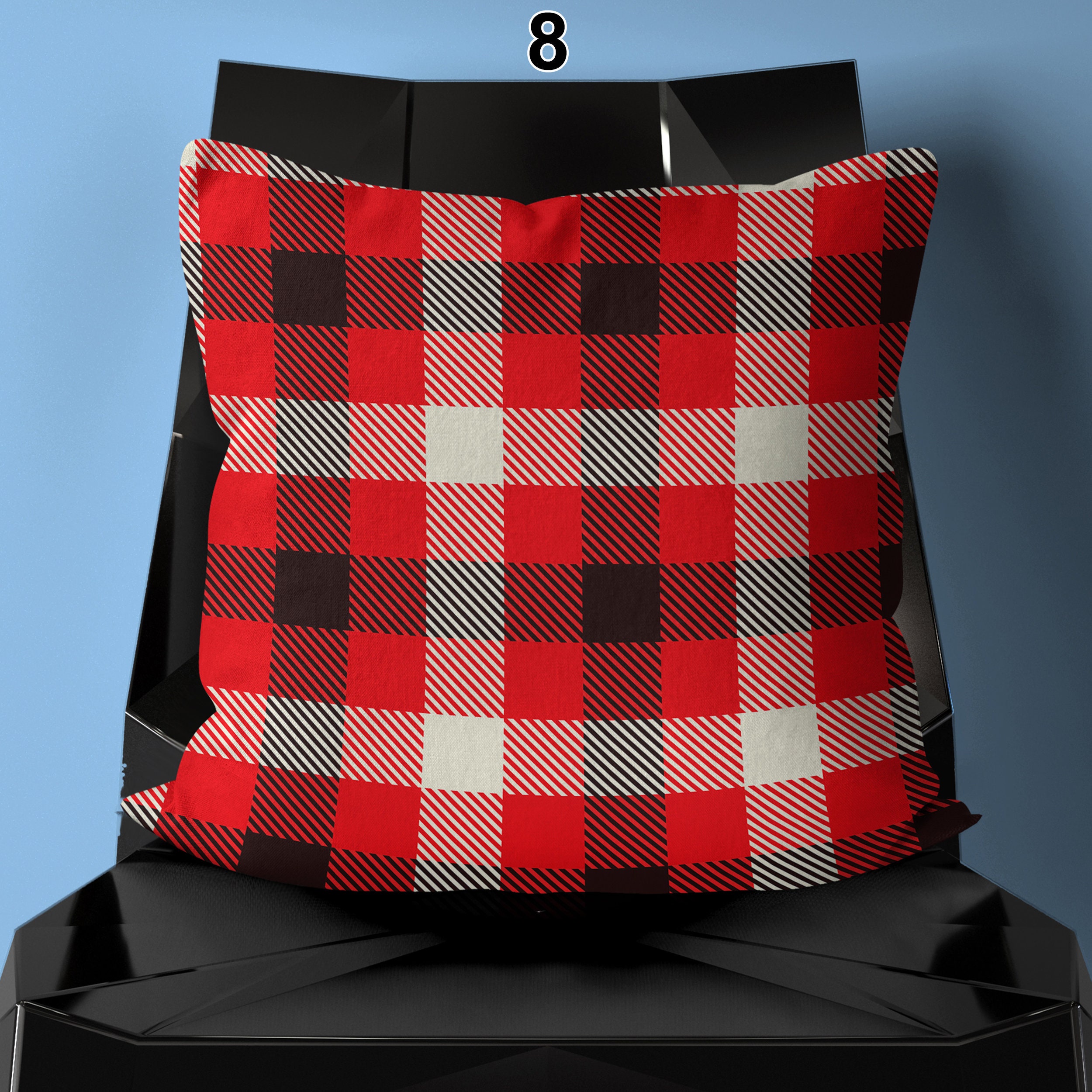 Plaid Throw Pillow Red Plaid Pillow Covers Decorative Etsy