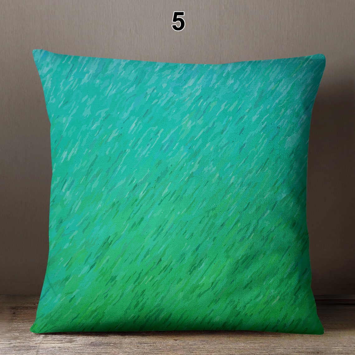 Teal and Green Cushion Covers Living Room Couch Pillowcases Etsy
